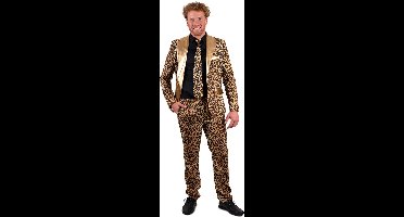 Panter pak 3-delig - panter kostuum - panterprint - carnavalskleding heren - Carnaval kostuum heren - maat 54