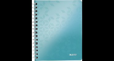 Leitz WOW Spiraalgebonden A5 Notitieboek met Kunststof Kaft - 80 Vel - Gelijnd - IJsblauw