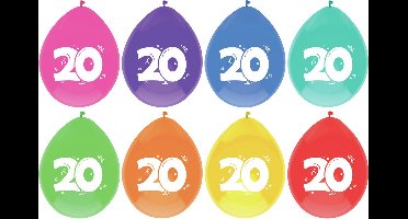 Haza Ballonnen - 20 jaar - leeftijd verjaardag - 16 stuks - 29 cm