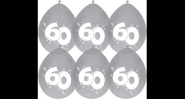 Haza Jubileum/leeftijd ballonnen 60 jaar - 90x stuks - Feestartikelen
