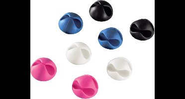 Hama kabel clips candy, 8stuks