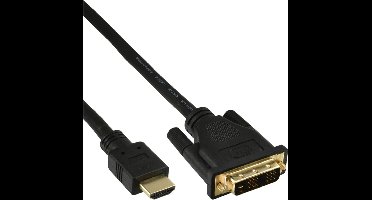 Kabel inLine HDMI DVI 18+1 pin M/M 2 meter zwart | 60 stuks