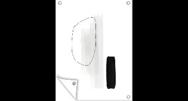 GreatGardenPosters - Tuinposter - Verf - Line art - Minimalisme - Tuindoek voor buiten - Tuin - Schuttingposter - 60x80 cm