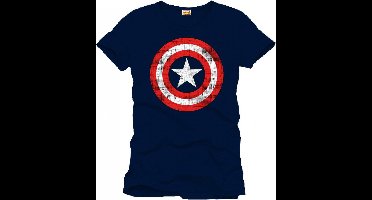 C. America Cracked Shield T-Shirt S