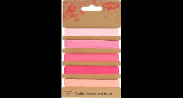 Opry Grosgrain Lint Roze 5 x 1 meter 10 mm 60902