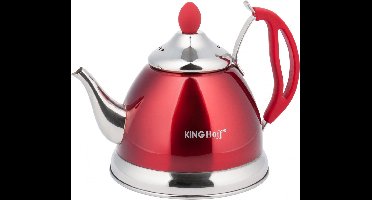 Kinghoff 3762 - Theepot / Theekan met zeef - Rood