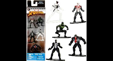 Spider-Man Nano Metalfigs Figuren - Marvel helden & schurken - 5 cm - 5 figuren
