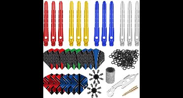 XQ Max Dartset - 146pcs - Shafts - Flights - O-ringen - Dartslijper - Flightsbeschermers - Tools