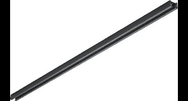 Spanningsrail - DUOLINE - 2 Fase - Opbouw - Aluminium - Mat Zwart - 1m