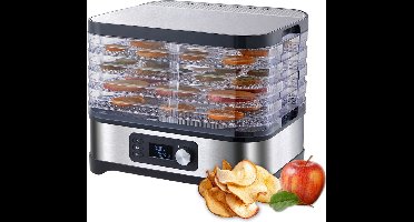 Currero Voedseldroger - Dehydrator - Droogoven - Droogmachine - LED Display - 5 Lagen - Deluxe edition