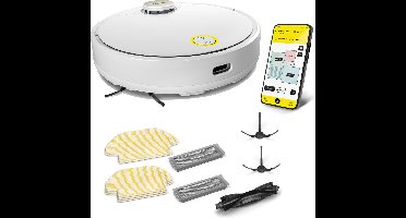 Kärcher RCV 3 Robotstofzuiger - Met dweilfunctie - Set compleet - Slimme-app bediening - LiDAR-navigatie - 2500 Pa - 85m²/u