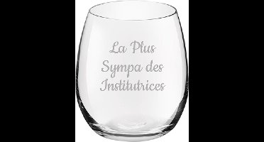 Drinkglas gegraveerd - 39cl - La Plus Sympa des Institutrices
