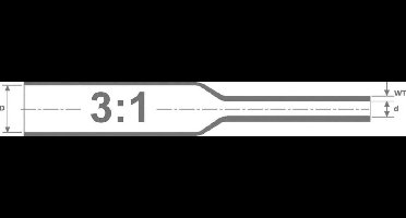 HellermannTyton 319-01207 Krimpkous zonder lijm Groen, Geel 12 mm 4 mm Krimpverhouding:3:1 1 m