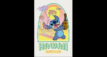 Stitch poster - Lilo - Disney - Hawaii - Surfen - 61 x 91.5 cm
