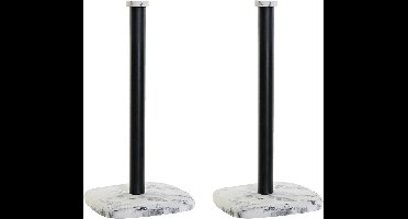 2x stuks kunststof keukenrolhouders marmerlook 33 cm - Keukenpapier/keukenrol houders