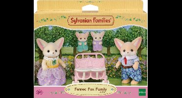 Sylvanian Families 5696 Familie woestijn vos- 4 fluweelzachte speelfiguren- duo kinderwagen - speelset