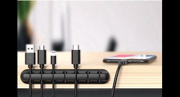 ***2x Kabel Organiser Zwart - 2x kabel Clips voor 14 kabels - Zelfklevende Kabelclips - Kabelklem - Kabelhouder - Kabel Management - van Heble®***