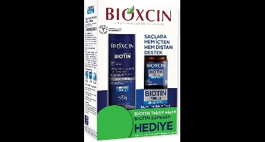 Bioxcin Biotine 5000 mg Tabletten (60 stuks) + Biotine Shampoo (300 ml) - Anti-Haaruitval
