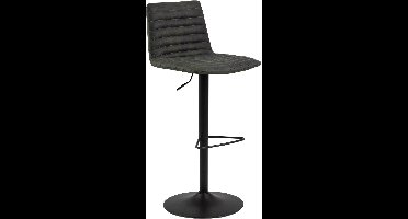 2x Sohome Draaibare Barkruk Cassidee PU - Antraciet (zithoogte 60.5-82cm)