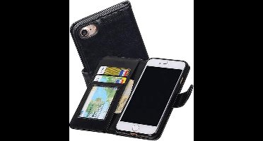 Apple iPhone 7 / 8 Portemonnee Hoesje Booktype Wallet Case Zwart