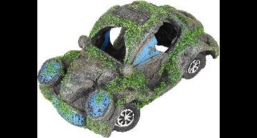 Flamingo Aquarium decoratie Auto Kever met Mos  - 15x8x7cm