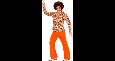 Jaren 70 disco hemd Groovy geruit