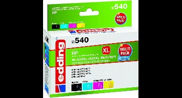 Edding Inktcartridge vervangt HP 934XL, 935XL, X4E14AE, C2P23AE, C2P24AE, C2P25AE, C2P26AE Compatibel Combipack Zwart,