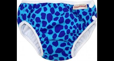 ImseVimse wasbare Zwemluier - Blue Leopard - XS 4-6 kg - blauw