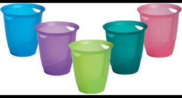 DURABLE TREND prullenbak 16l transluzent blauw