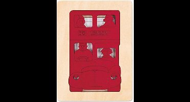 Hape Houten puzzel London bus 5 stukjes