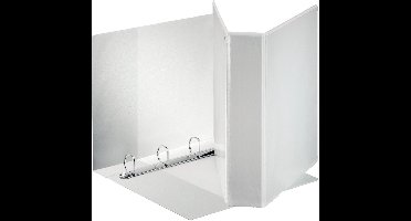 10x Esselte standaard panorama ringband, A4 Maxi, 4 D-ringen diameter 50mm, PP folie, wit