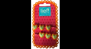 Haarschuifjes / Haarclipjes 3 Hartjes Oranje/Groen - Lief Lifestyle‎‎‎‎