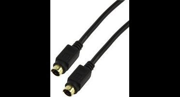 Valueline CABLE-523/10 S-videokabel 10 m S-Video (4-pin) Zwart