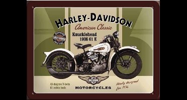 Nostalgic Art Tin Sign Harley-Davidson Knucklehead (15 X 20 Cm)