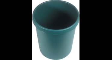 HELIT Afvalbak - 30 liter - Kunststof - Groen - dxh 350x405 mm