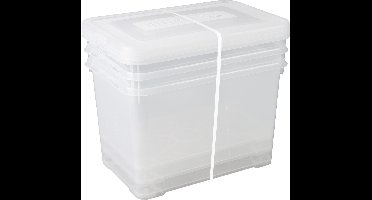 Curver Handy Opbergbox - 3x65L - transparant