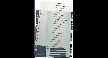 Leitz 1239 Style Register Din A4 1-20 Polypropyleen Meerdere Kleuren 20 Tabbladen 1239-00-00