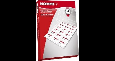 Etiket Kores ILK 105x37mm recht doos a 100 vel 16 Etiketten per vel