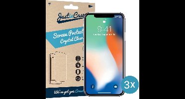 Just in Case Screen Protector Geschikt voor Apple iPhone Xs Max - Crystal Clear - 3 stuks