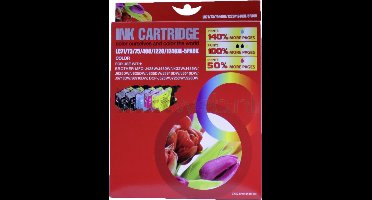 FLWR LC-1240 10-Pack / Zwart en Kleur / Cartridge - Geschikt voor Brother