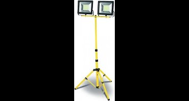 Dubbel LED schijnwerper met statief - IP65 - 2x 50W