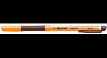 STABILO pointVisco - Rollerball - Gel Inkt - Medium 0,5 mm - Bruin - per stuk
