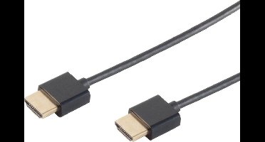 S-Impuls HDMI kabel - dunne uitvoering - versie 1.4 / zwart - 2 meter