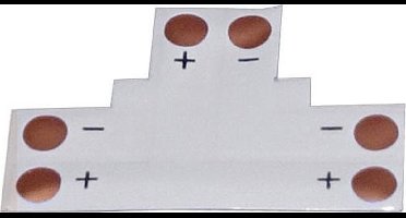 T connector - 10mm PCB - 2 pin - één kleur (5stuks)