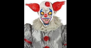 Vegaoo - Rood wit en blauw horror clown masker voor volwassenen