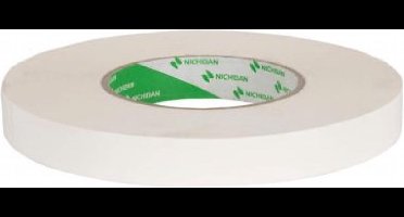 Nichiban® Duct Tape 19mm breed x 50mtr lang - Wit - 1 rol - Podiumtape - Gaffa tape - Met de Hand Scheurbaar - Japanse Topkwaliteit - (021.0155)