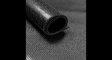 Rubber loper / rubbermat op rol Kopspijker 3mm - Breedte 120 cm