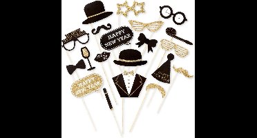 Nieuwjaar photobooth set - Feestdecoratievoorwerp