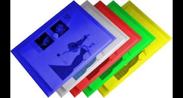 150x EXXO-HFP #90100 - A4 Documentenmap - Landschap model - Klitsluiting - Assorti kleuren - 15 pak @ 10 stuks