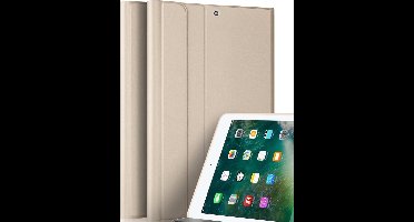 Hoes geschikt voor iPad 2017 / 2018 9.7 inch - Book Case Mat Goud